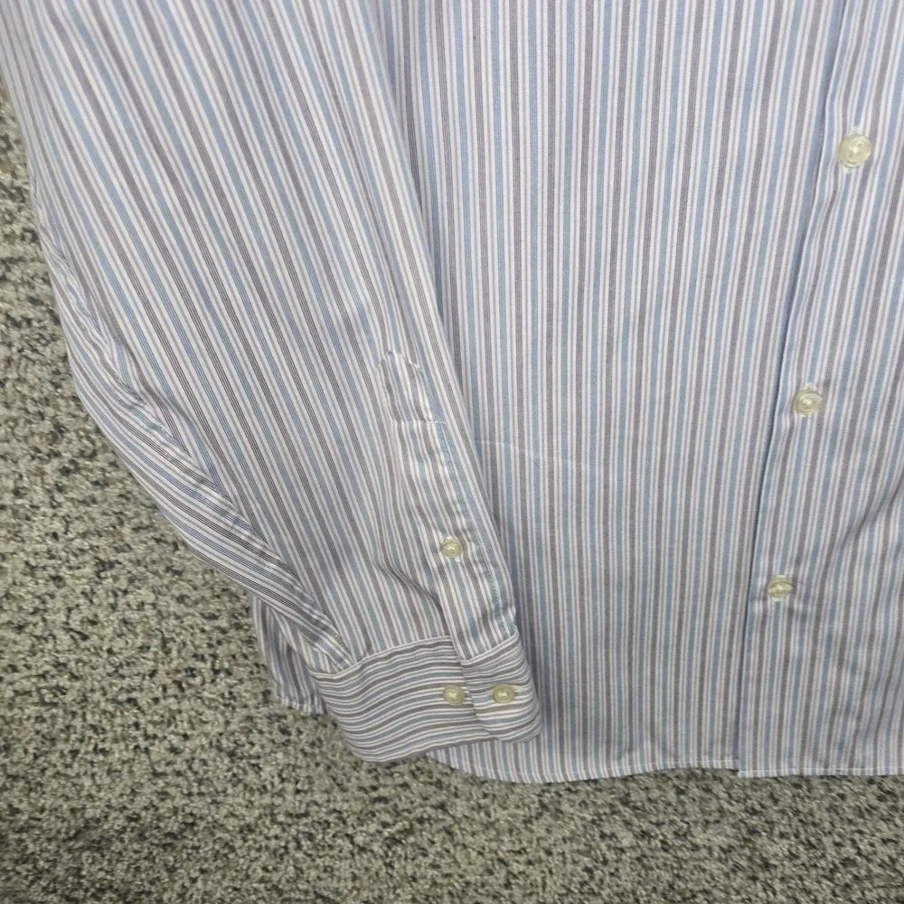 Banana Republic Dress Shirt Mens Large‎ 16-16.5 Striped Button Non Iron Classic